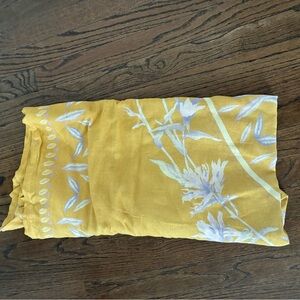 Urban Outfitters Yellow and Blue Floral Tapestry